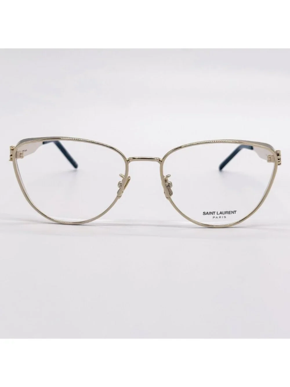 NEW SAINT LAURENT EYEGLASSES SLM92 004 WOMEN CAT EYE GOLD EYEWEAR SL M92